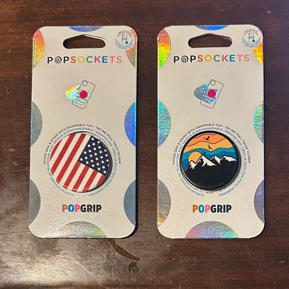 Set of 2 brand new unopened PopSockets POPGRIPS made by POPSOCKETS. NWTS